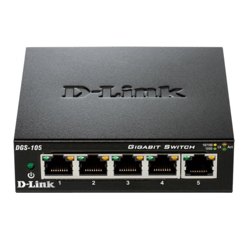 Switch No Gestionable D-link Dgs-105 5p Giga Carcasa Metal Igmp Snooping (iptv) Sobremesa No Rack   