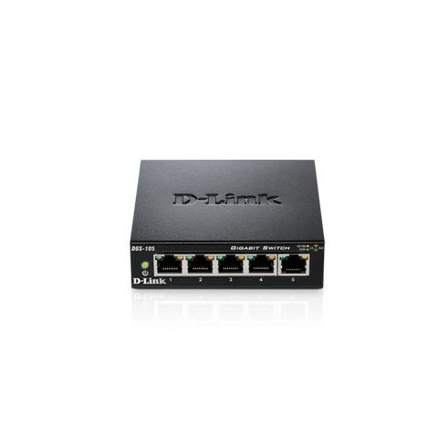 Switch No Gestionable D-link Dgs-105 5p Giga Carcasa Metal Igmp Snooping (iptv) Sobremesa No Rack   