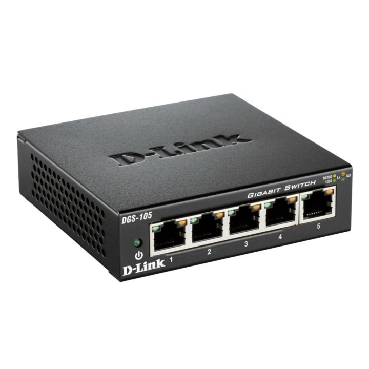Switch No Gestionable D-link Dgs-105 5p Giga Carcasa Metal Igmp Snooping (iptv) Sobremesa No Rack   