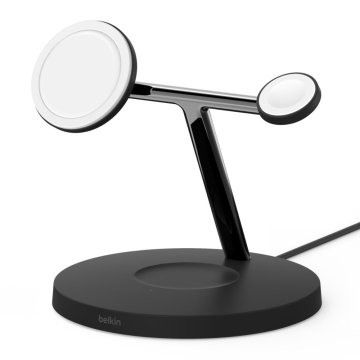 Base De Carga Powerhouse Belkin Wiz017vfbk Apple Watch, Iphone Magsafe 15w & Airpods Color Negro 2
