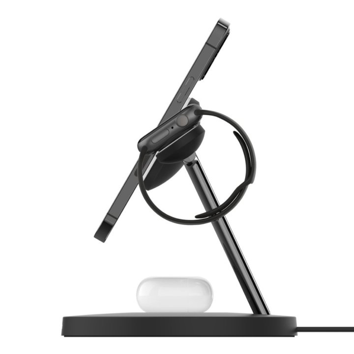 Base De Carga Powerhouse Belkin Wiz017vfbk Apple Watch, Iphone Magsafe 15w & Airpods Color Negro