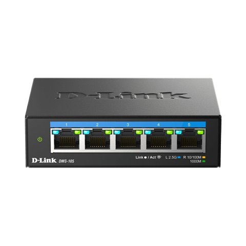 Switch No Gestionable Dlink Dms-105 5p Multigigabit 2,5g Carcasa Metalica Sobremesa No Rack