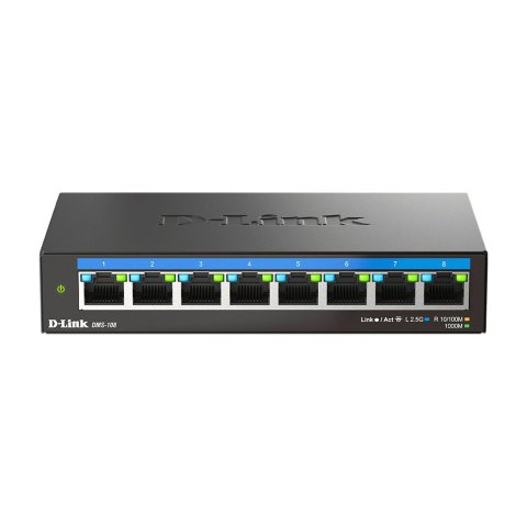 Switch No Gestionable Dlink Dms-108 8p Multigigabit 2,5g Carcasa Metalica Sobremesa No Rack