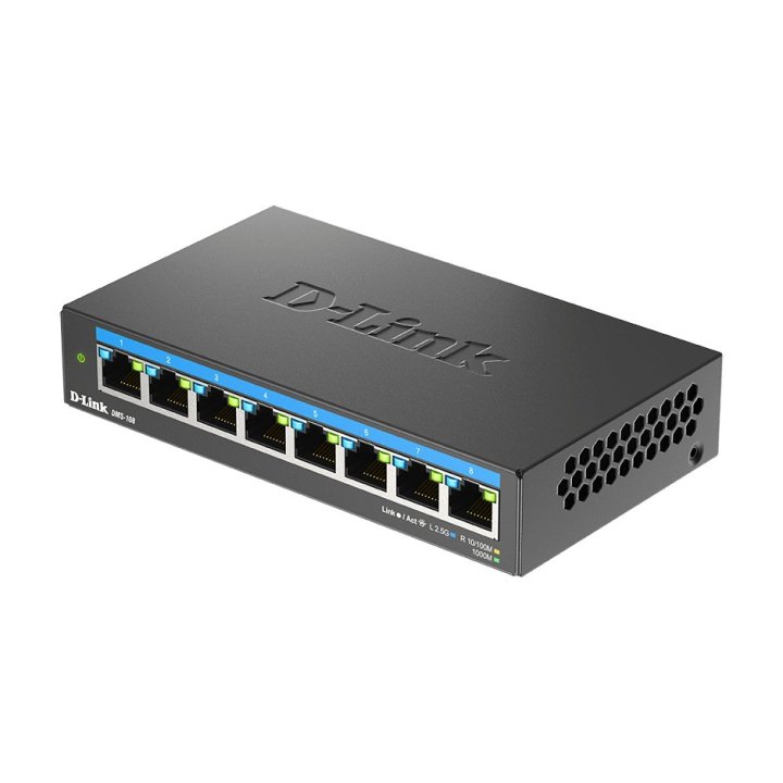 Switch No Gestionable Dlink Dms-108 8p Multigigabit 2,5g Carcasa Metalica Sobremesa No Rack