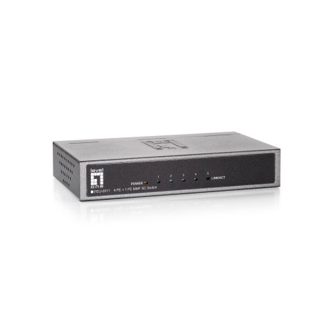 Switch Level One No Gestion 4 Puertos 10 100 + 1 Puerto Fibra Sc 100basefx Multimodo Hasta 2km