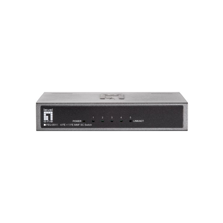 Switch Level One No Gestion 4 Puertos 10 100 + 1 Puerto Fibra Sc 100basefx Multimodo Hasta 2km