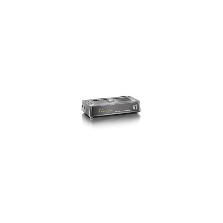 Switch Level One No Gestion 5 Puertos 10 100 Mini No Rack Base Magnetica