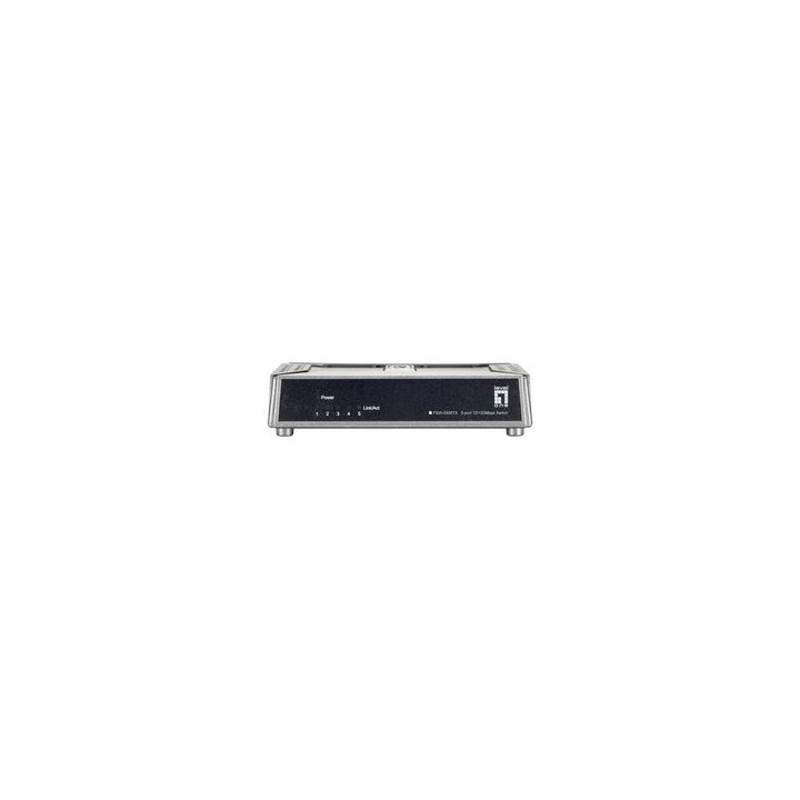 Switch Level One No Gestion 5 Puertos 10 100 Mini No Rack Base Magnetica