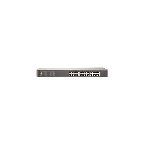 Switch Level One No Gestion 24 Puertos 10 100 Rack 19"