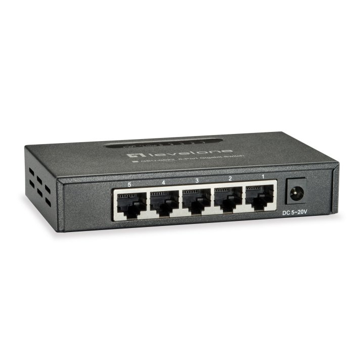 Switch Level One Gigabit Carcasa Metalica No Gestion 5p 10 100 1000 Geu-0523