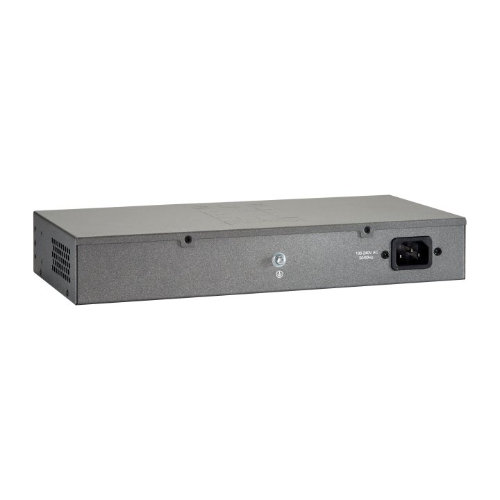 Switch Level One No Gestion 16p 10 100 1000 Mini Con Kit Montaje Rack 19"