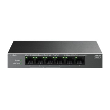 Switch No Gestionable Tp-link Ls106lp Litewave 6p 10 100 4p Poe+ Sobremesa Carcasa Metal No Rack