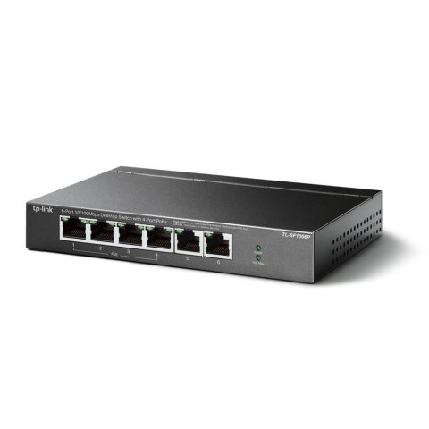 Switch No Gestionable Tp-link Tl-sf1006p Sobremesa 2p 10 100 4p Poe 10 100 Total Poe 67w