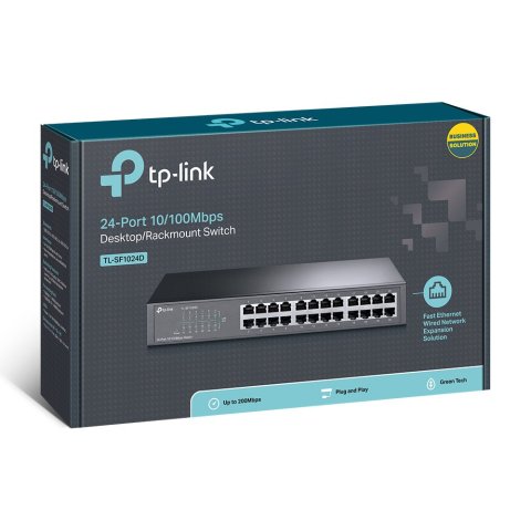 Switch No Gestionable Tp-link Sf1024ds 24p Ethernet Carcasa Metalica 13" Rack (kit De Montaje No Incl)