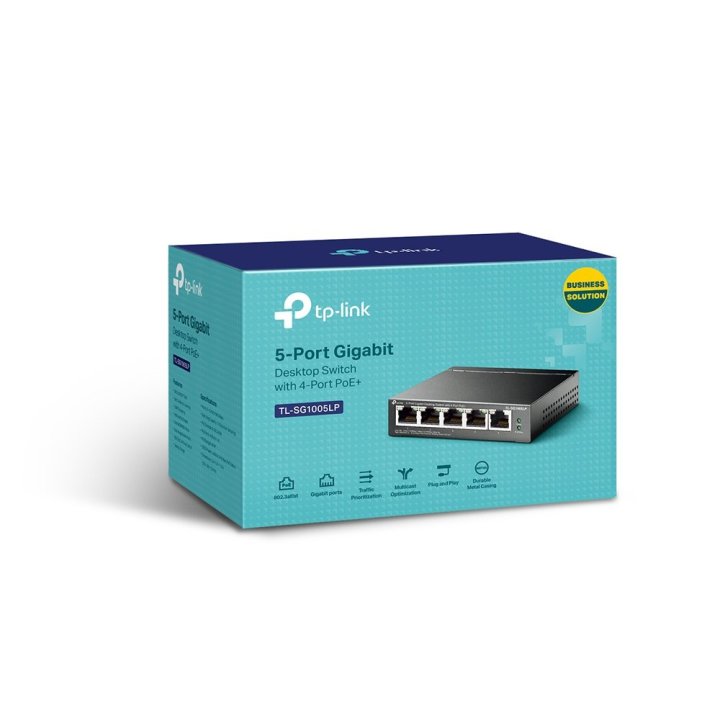 Switch No Gestionable Tp-link Tl-sg1005lp 5p Giga 4p Poe+(40w) Sobremesa Carcasa Metalica