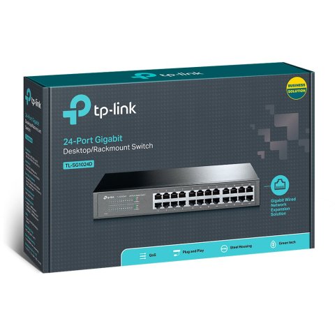 Switch No Gestionable Tp-link Sg1024d 24p Giga Sobremesa   Rack