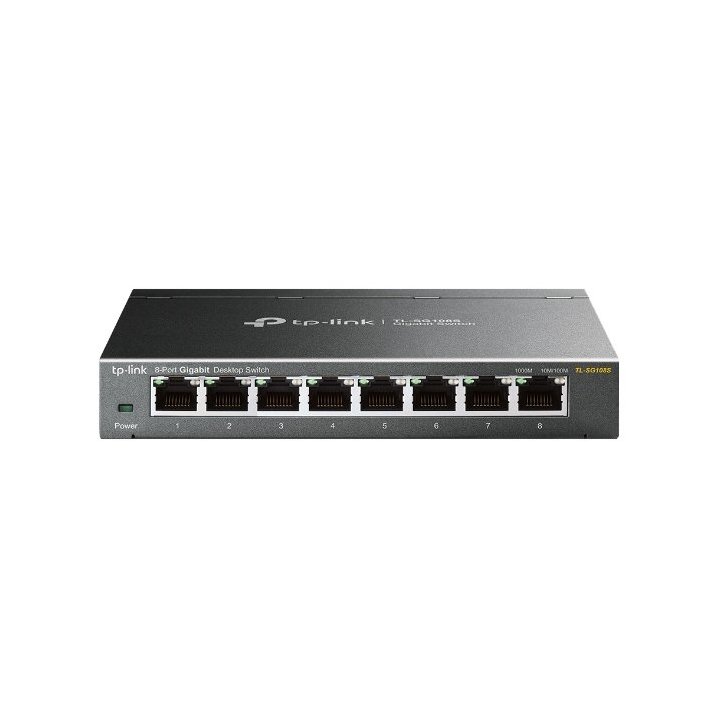 Switch No Gestionable Tp-link Sg108s 8p Giga Carcasa Metalica No Rack