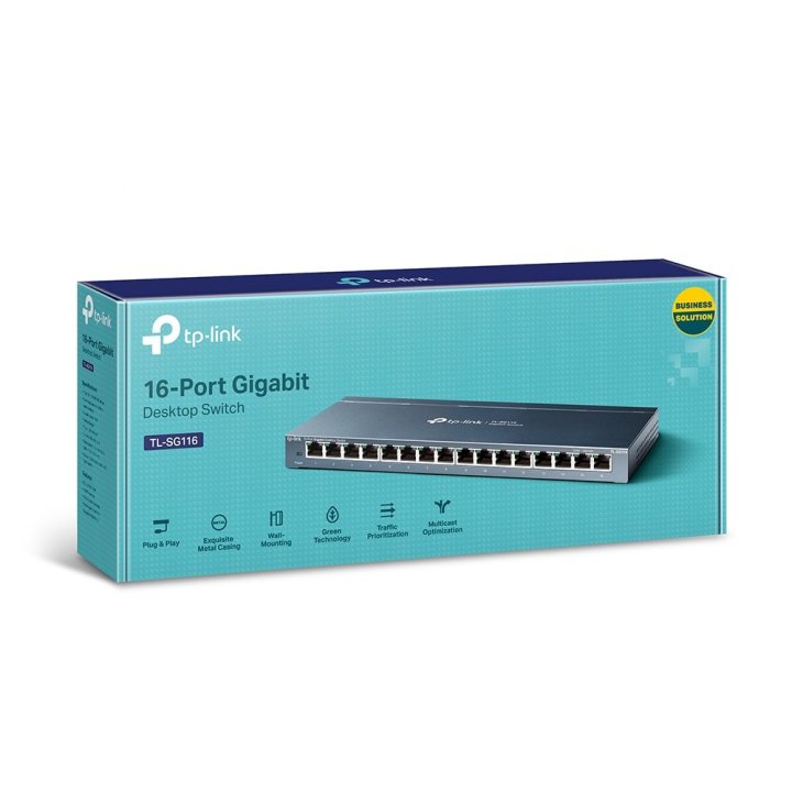 Switch No Gestionable Tp-link Sg116 16p Giga Carcasa Metalica No Rack