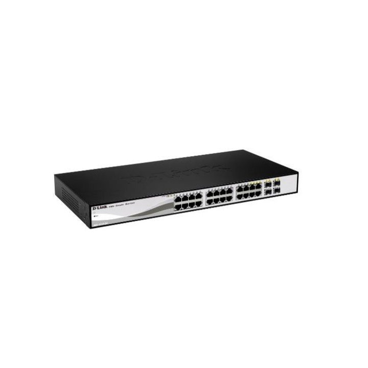 Switch Semigestionable D-link Dgs-1210-26 e 24p Giga + 2p Giga Combo Rack