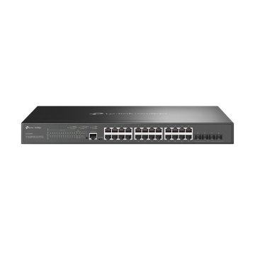 Switch Semigestionable Jetstream Tp-link Sg3428xmp 28p Gigabit De Los Cuales 24p Gigabit Poe+ (384w) Y 4p 10ge Sfp+
