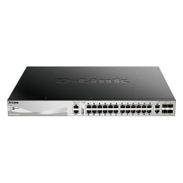 Switch Gestionable L3 D-link Stackable Dgs-3130-30ps e 24p Poe (370w) Giga + 2p 10g + 4p 10g Sfp+ **** Caja Deteriorada**** 2