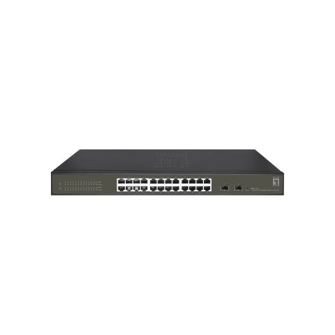 Switch Semigestionable Level One Hilbert 24p Giga + 2p Sfp Giga Carcasa Metalica
