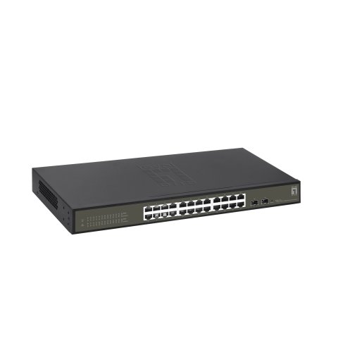 Switch Semigestionable Level One Hilbert 24p Giga + 2p Sfp Giga Carcasa Metalica