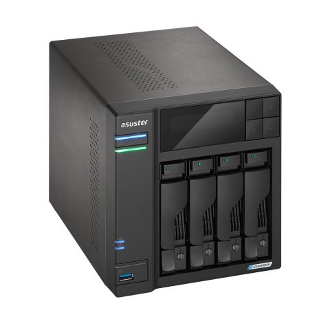 Servidor Nas Asustor Lockerstor As6704t 4 Bahias 3.5" 4 X M.2 Nvme Celeron N5105 Quad Jasper Lake 2.0ghz 4gb 2x2.5gbe Pciex1 