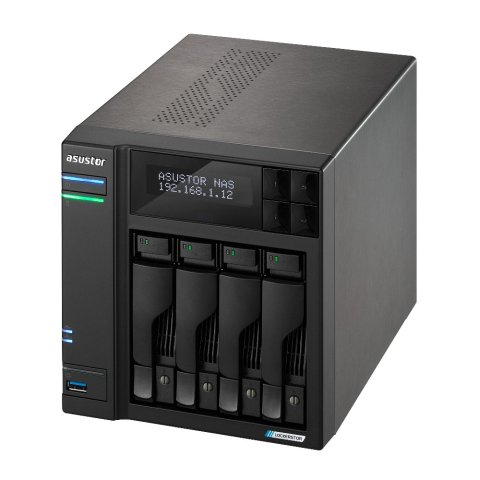 Servidor Nas Asustor Lockerstor As6704t 4 Bahias 3.5" 4 X M.2 Nvme Celeron N5105 Quad Jasper Lake 2.0ghz 4gb 2x2.5gbe Pciex1 