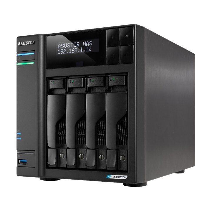 Servidor Nas Asustor Lockerstor As6704t 4 Bahias 3.5" 4 X M.2 Nvme Celeron N5105 Quad Jasper Lake 2.0ghz 4gb 2x2.5gbe Pciex1 