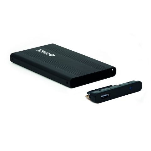 Caja Externa 2.5" Usb 2.0 Tooq Tqe-2510b 2,5" Para Hd De Hasta 9,5 Sata Usb 2.0 Negra