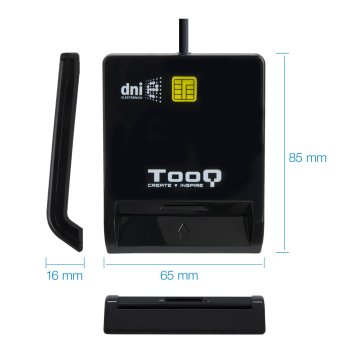 Lector Externo De Dnie Tooq Tqr-211b Usb-c Color Negro 2