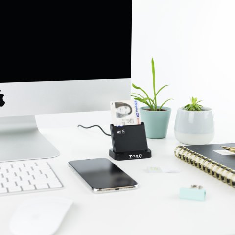 Lector Tarjetas Dnie Tooq Vision Tqr-220b Usb 2.0 Negro