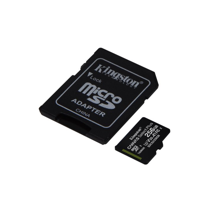 Memoria Sd Micro 256gb Kingston Clase 10 + Adaptador Canvas Select Plus 100mb s Sdcs2 256gb
