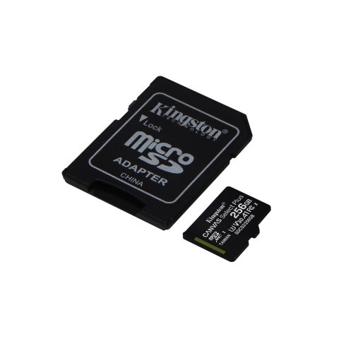 Memoria Sd Micro 256gb Kingston Clase 10 + Adaptador Canvas Select Plus 100mb s Sdcs2 256gb