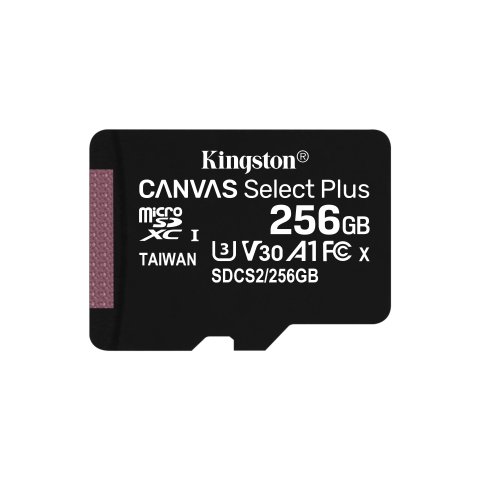 Memoria Sd Micro 256gb Kingston Clase 10 + Adaptador Canvas Select Plus 100mb s Sdcs2 256gb