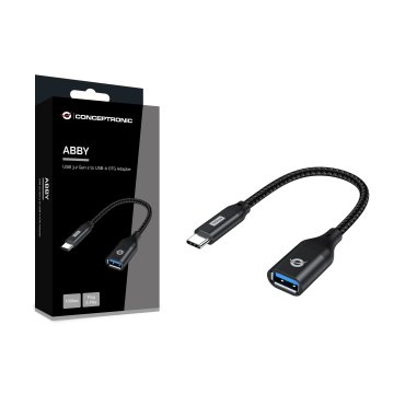Adaptador Usb-c Conceptronic Abby18b A 1xusb-a 3.2 10 Gbps Hembra Otg 0.2m 2