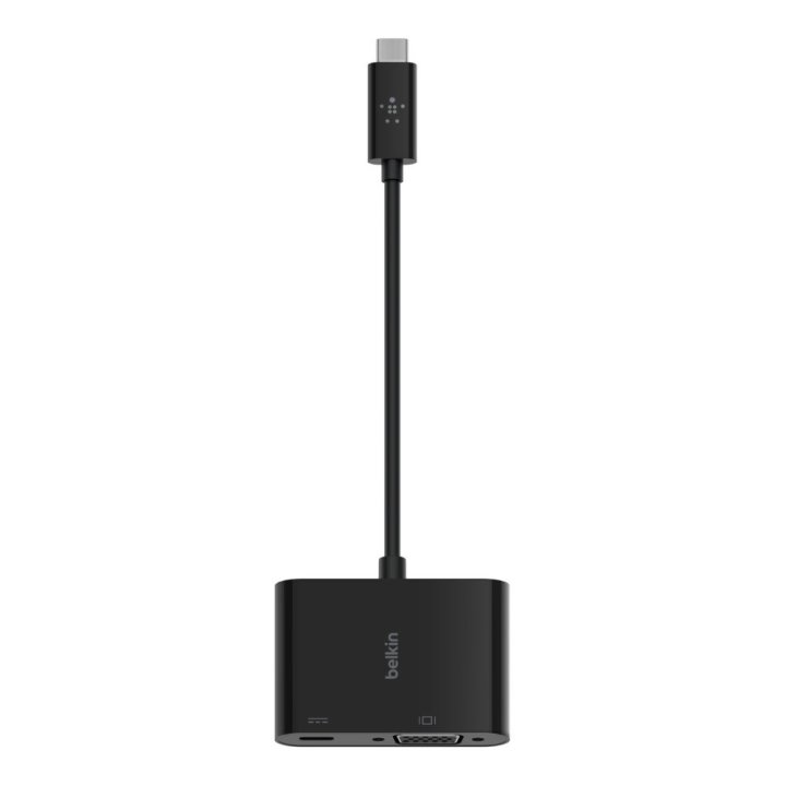 Adaptador Belkin Avc001btbk De Usb-c A Vga + Carga Color Negro