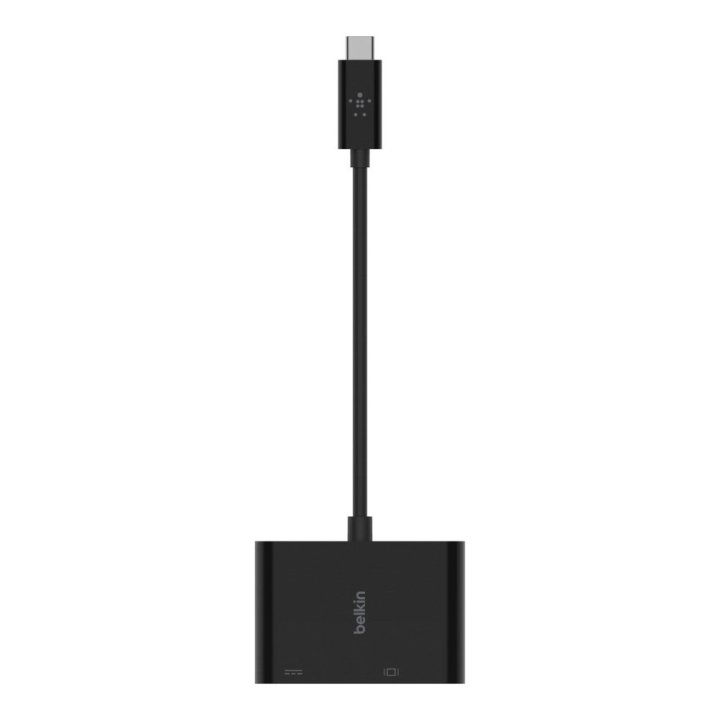 Adaptador Belkin Avc001btbk De Usb-c A Vga + Carga Color Negro