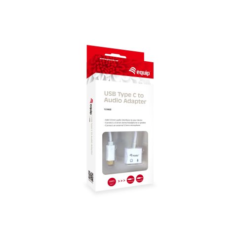 Adaptador Usb-c Equip A Audio 2 Jack 3.5mm Hembra Para Auricular Y Microfono