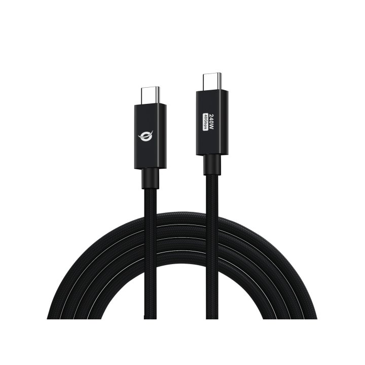 Cable Usb-c Macho A Usb-c Macho 2m Conceptronic Usb 4.0 Gen 3 240w 48v 5a 40gbps E-mark