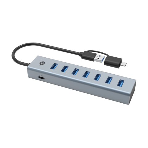 Hub Usb 3.0 Conceptronic Hubbies21gp 7 Puertos  Usb-c A  7xusb-a Con Alimentador
