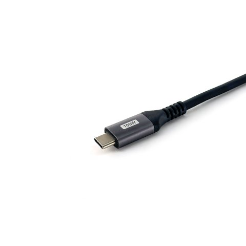 Cable Usb-c Macho - Usb-c Macho Acodado 90º 3 Metro Equip 5a 100w 480mbps