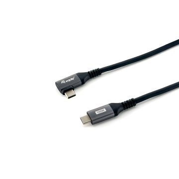 Cable Usb-c Macho - Usb-c Macho Acodado 90º 2 Metro Equip 5a 100w 480mbps 2