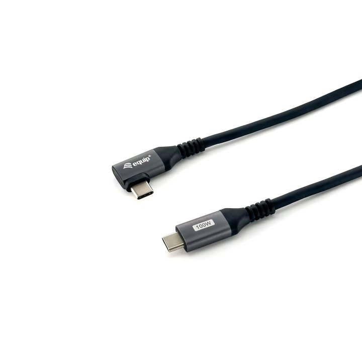 Cable Usb-c Macho - Usb-c Macho Acodado 90º 1 Metro Equip 5a 100w 480mbps