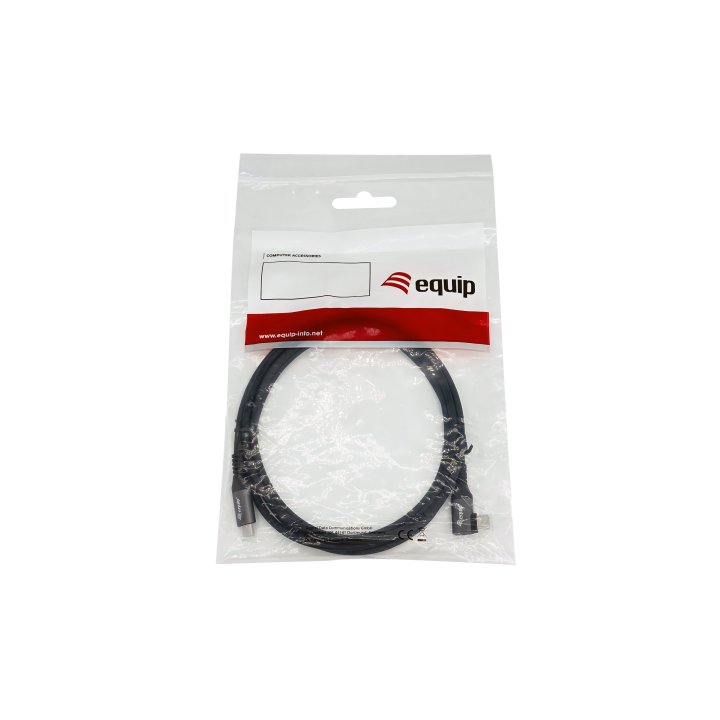 Cable Usb-c Macho - Usb-c Macho Acodado 90º 1 Metro Equip 5a 100w 480mbps