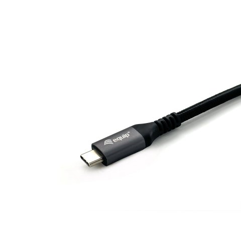 Cable Alargo Usb-c Macho Usb-c Hembra Usb 3.2 Gen 2 1m Transferencia 10g 4k  Carcasa Aluminio Algodon Trenzado Negro