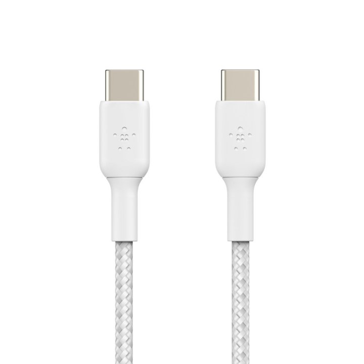 Cable Trenzado Belkin Cab004bt1mwh Boost Charge Usb-c A Usb-c 1m Color Blanco