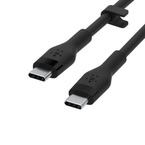 Cable Belkin Cab009bt1mbw2pk Usb-c A Usb-c Boost Charge 1m Silicona Con Clip Pack 2 Blanco negro