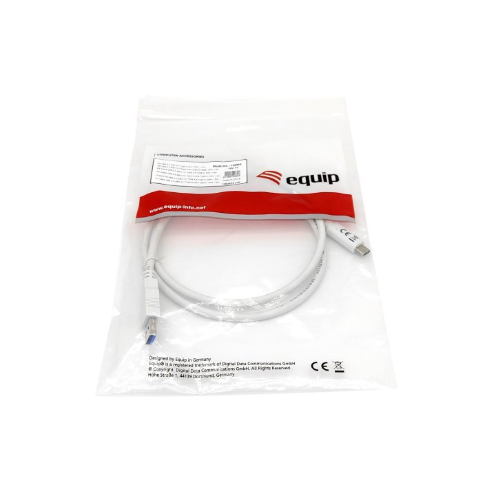 Cable Usb-a Macho Usb-c Macho Usb 3.2 1m Transferencia 5g 3a Color Blanco